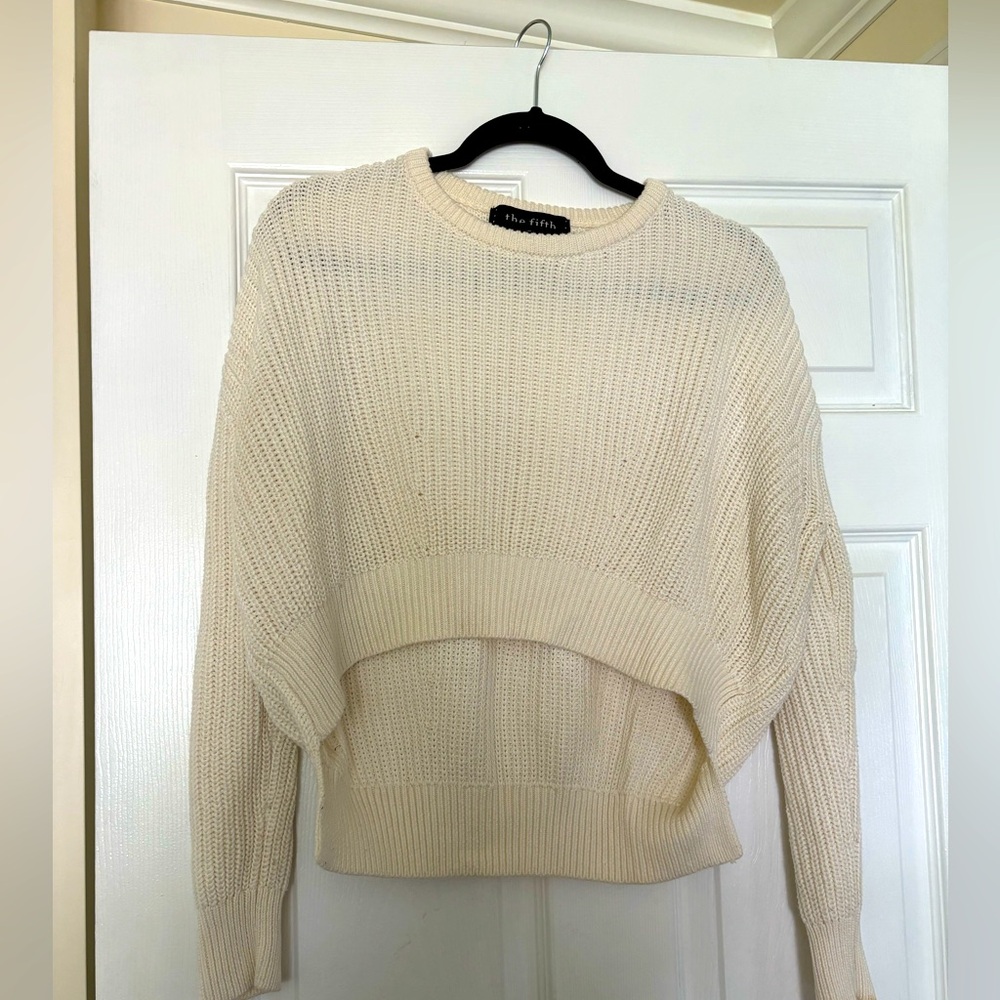 white the fifth label cropped sweater